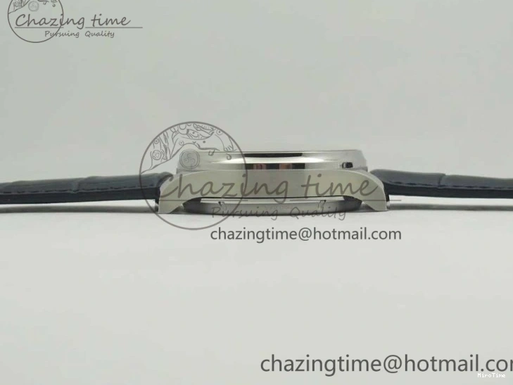 MIROTIME 0111 Cozy Portuguese Tourbillon IW5463 SS ZF Best Edition White Dial Blue Hands on Blue Leather Strap 7172